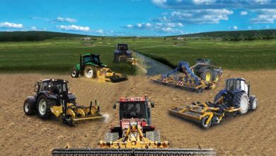 تصویر از خط مسیر حرکت ماشین آلات کشاورزی در مزارع